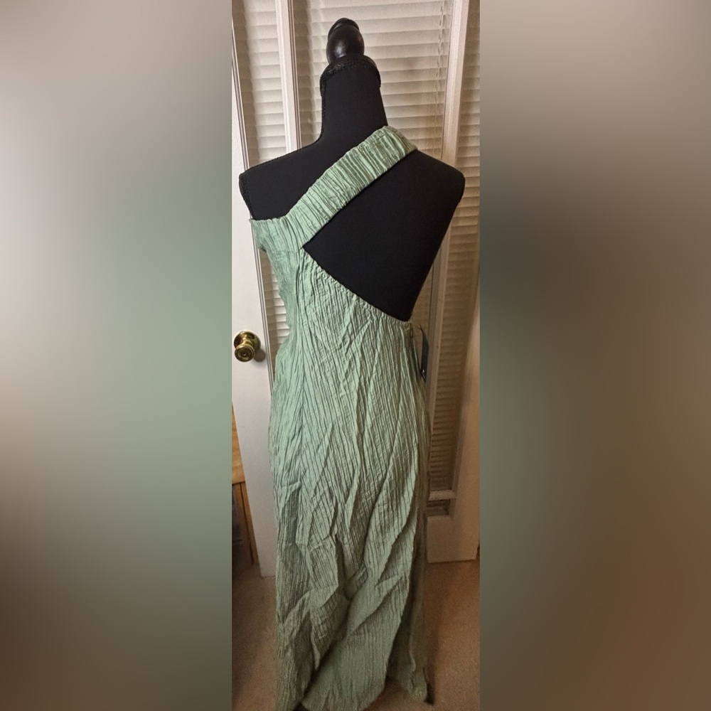 Lulus Poised Performance Elegant One-Shoulder Green Maxi Dress-Small - Picture 12 of 14